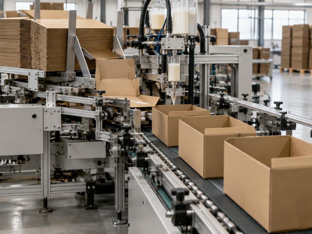 Representative visual of the automatic folder gluer line